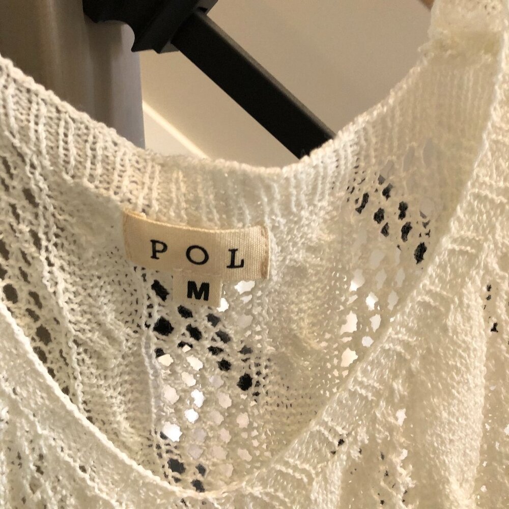 POL Cream Knit Cold Shoulder Tunic - NWOT - Picture 7 of 7